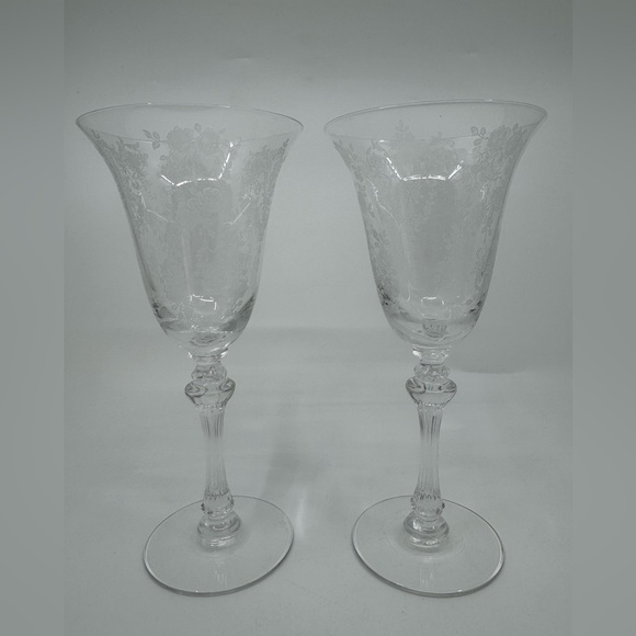 Franciscan Other - Tiffin Cherokee Rose Water Goblets Set Of 2 *READ*